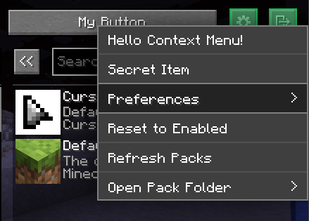 Example Usage of Wrap With Context Menu